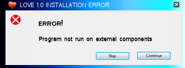 Error message