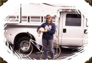 Me and my bike next to camper