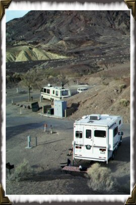 Camper in campground