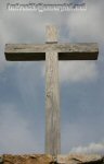 A large wooden cross