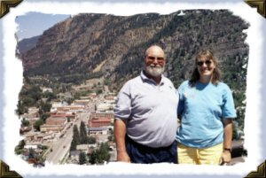 Charlie and me overlooking Ouray, CO