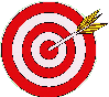 Bullseye with arrow in center