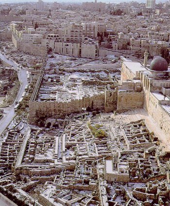 What appears to be a picture of the temple mount in Jerusalem