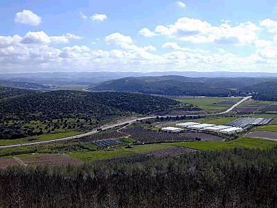 Photograph of the view from Azekah