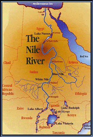 Map of the Nile River