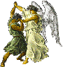 Jacob battling with an angel