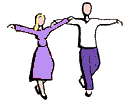 Two people dancing awkwardly